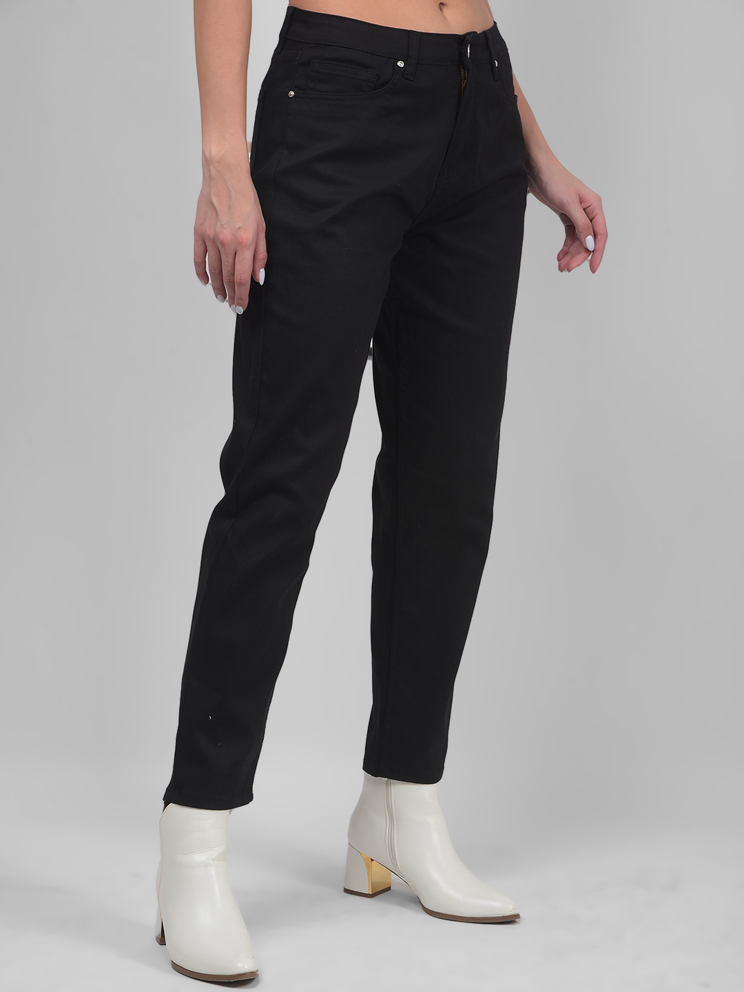 Numero Uno Women Solid Black Jeans